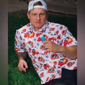 Dixxon Bombs Away Men Shirt Short Sleeve Button